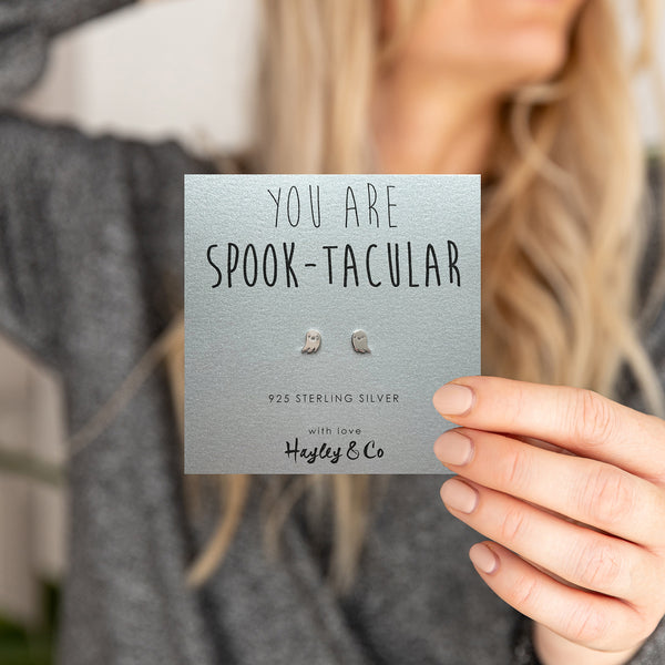 Halloween Ghost Sterling Silver Earrings