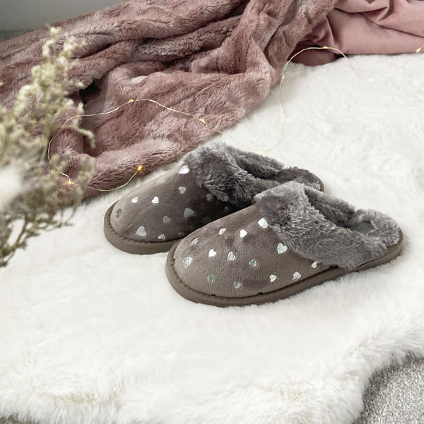 Love Heart Ladies Slippers