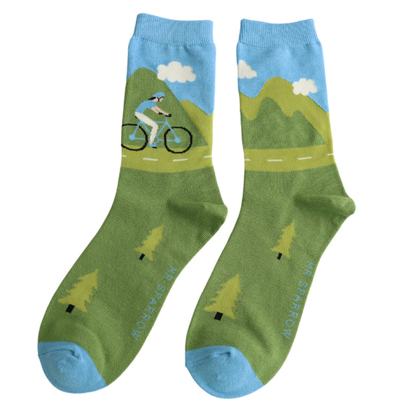 Mountain Bike Mens Bamboo Socks