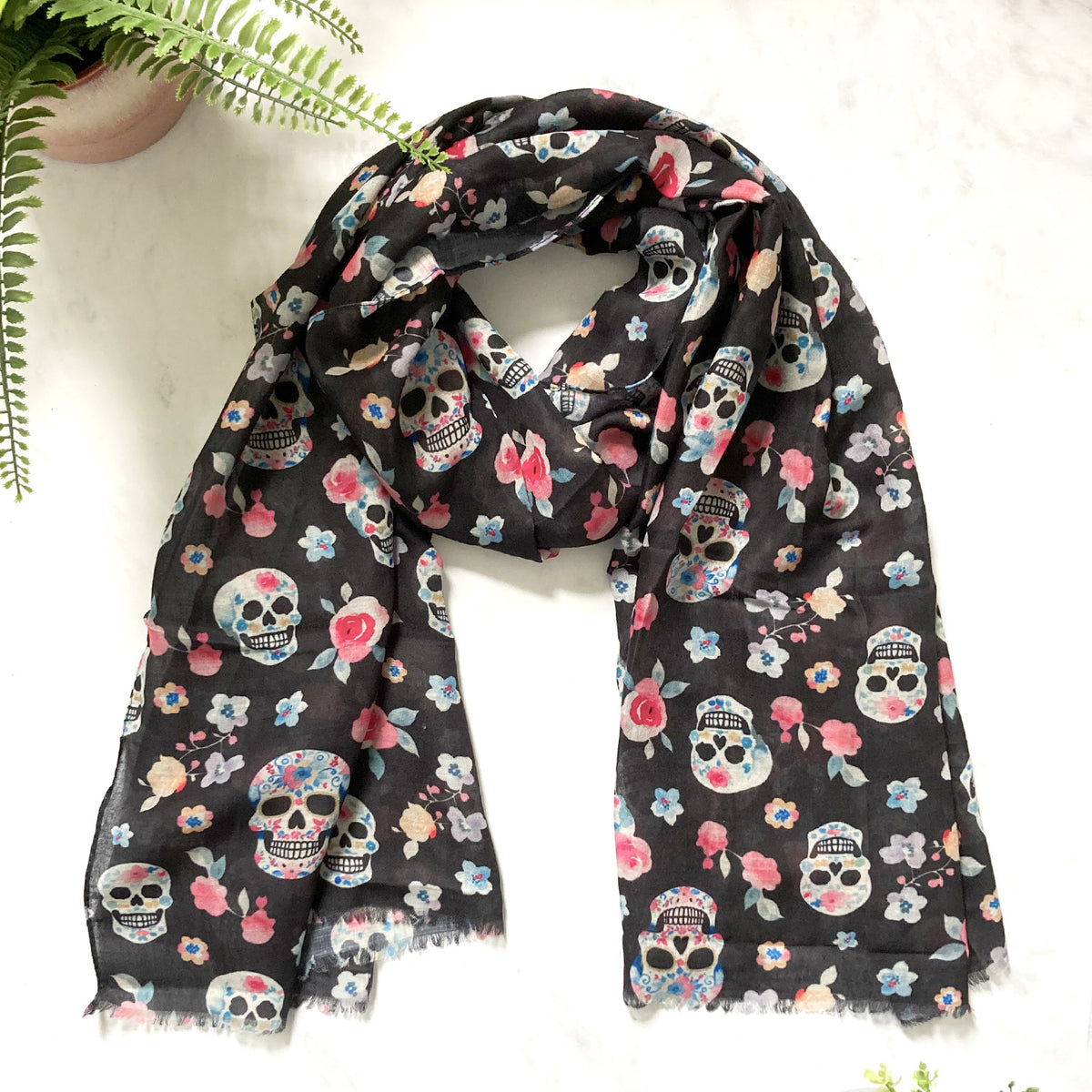 Skull scarf sales