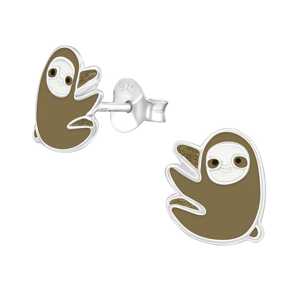 Sloth Sterling Silver Earrings