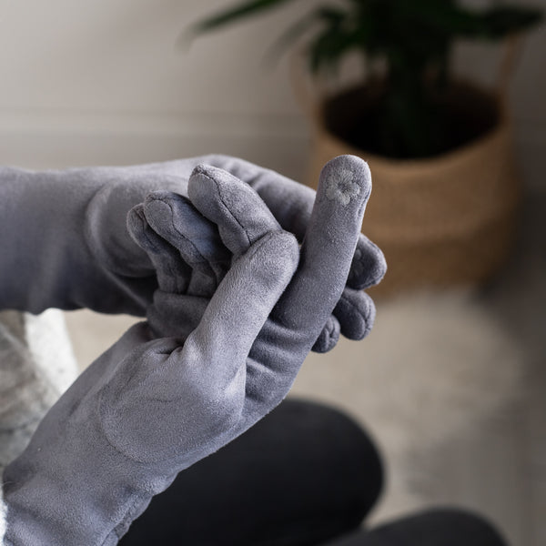 Colourful Faux Suede Gloves - Touchscreen compatible
