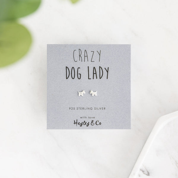 Terrier Dog Sterling Silver Earrings