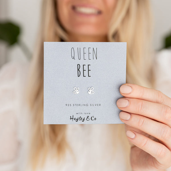 Queen Bee Sterling Silver Earrings