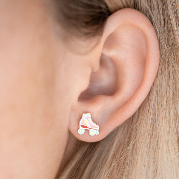 Roller Skate Sterling Silver Earrings