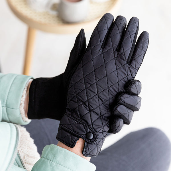 Quilted Ladies Gloves - Touchscreen compatible