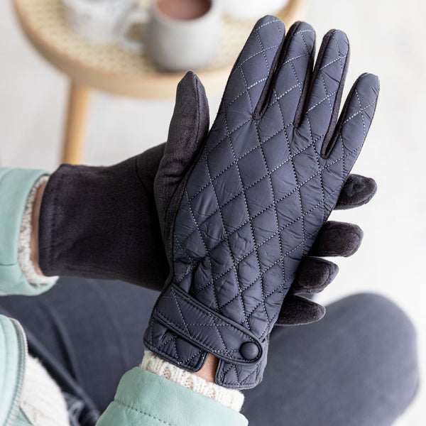 Quilted Ladies Gloves - Touchscreen compatible