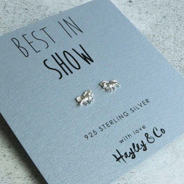 Horse Sterling Silver Earrings