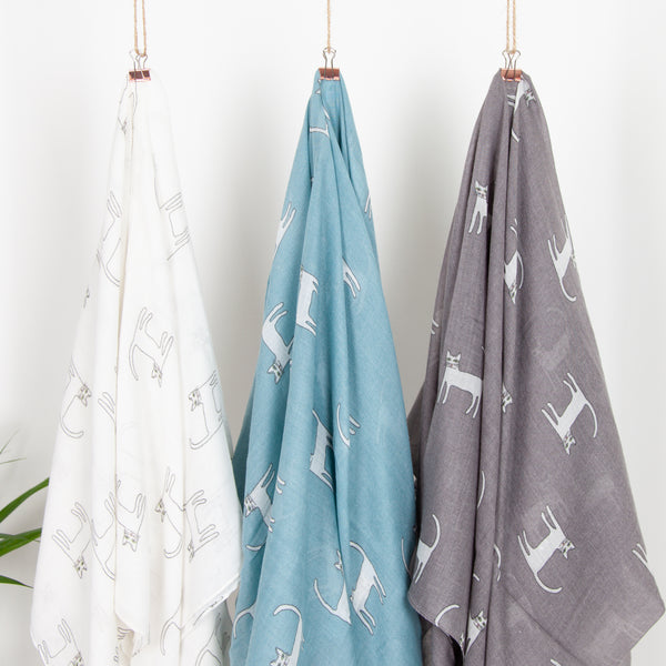 Happy Cats Print Scarf