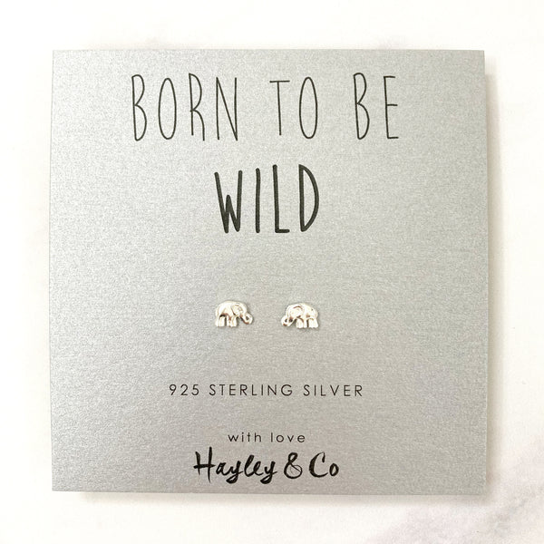 Elephant Sterling Silver Earrings