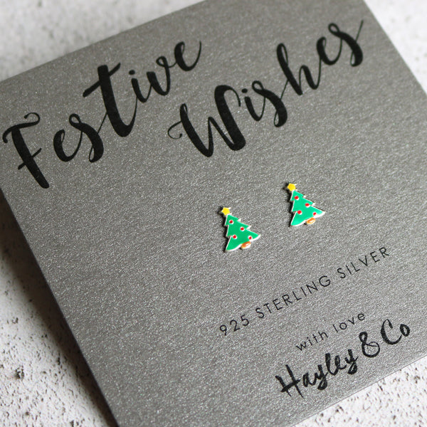 christmas tree earrings