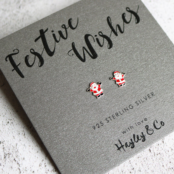 Santa Sterling Silver Earrings