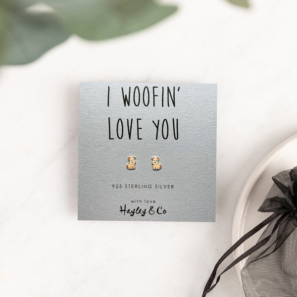 Fox Terrier Sterling Silver Earrings