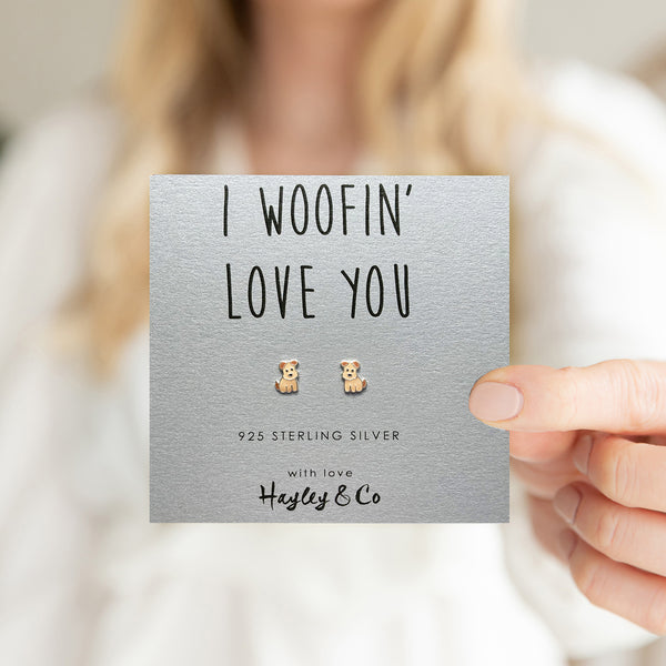 Fox Terrier Sterling Silver Earrings