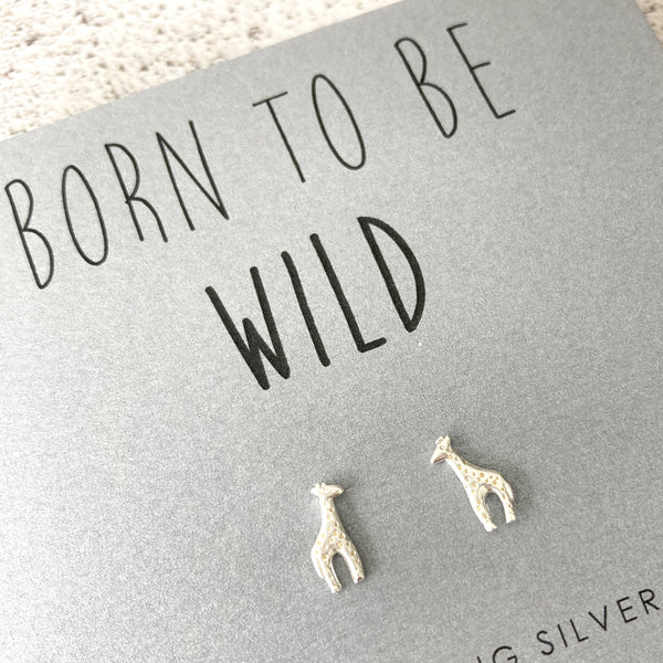Giraffe Sterling Silver Earrings