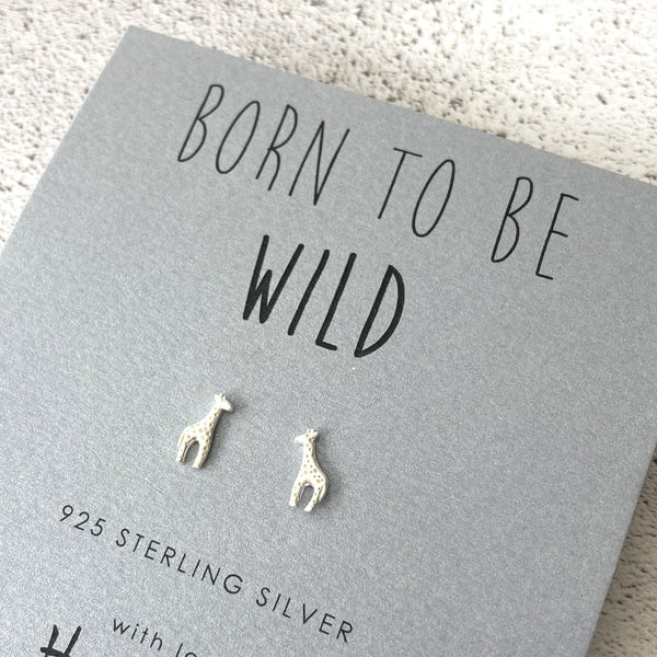 Giraffe Sterling Silver Earrings