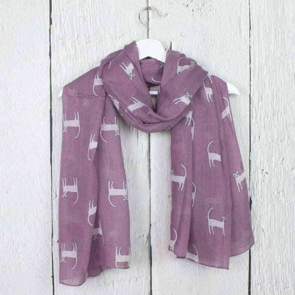 Happy Cats Print Scarf