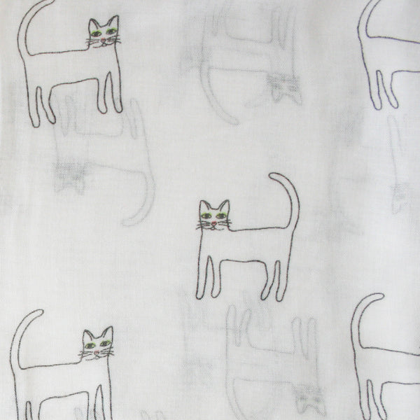 Happy Cats Print Scarf