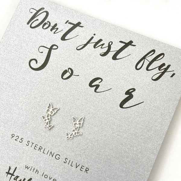 Butterfly Sterling Silver Earrings
