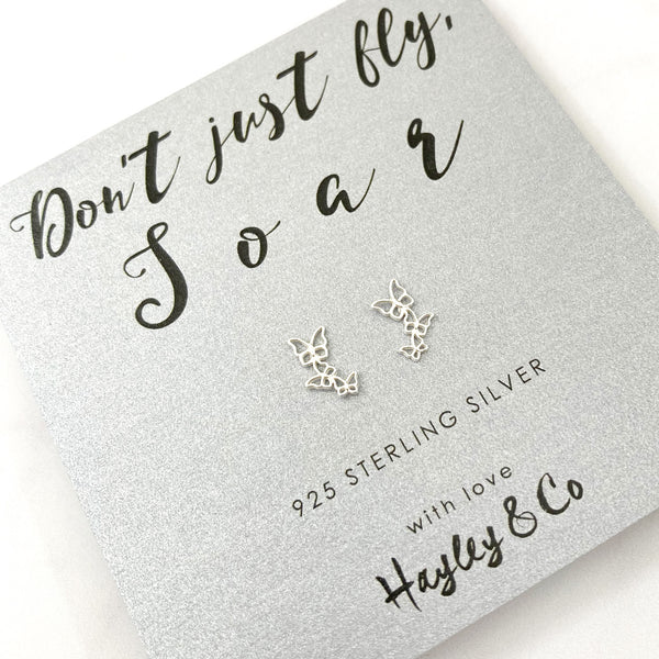 Butterfly Sterling Silver Earrings