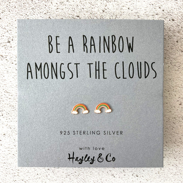 Rainbow Rose Gold Earrings