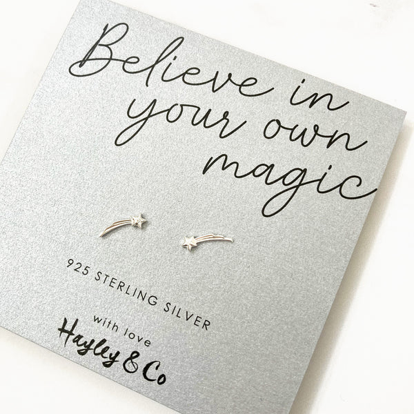 Shooting Star Sterling Silver Earrings