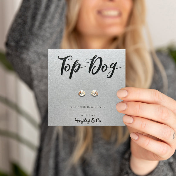 Cavalier King Charles Spaniel Sterling Silver Earrings