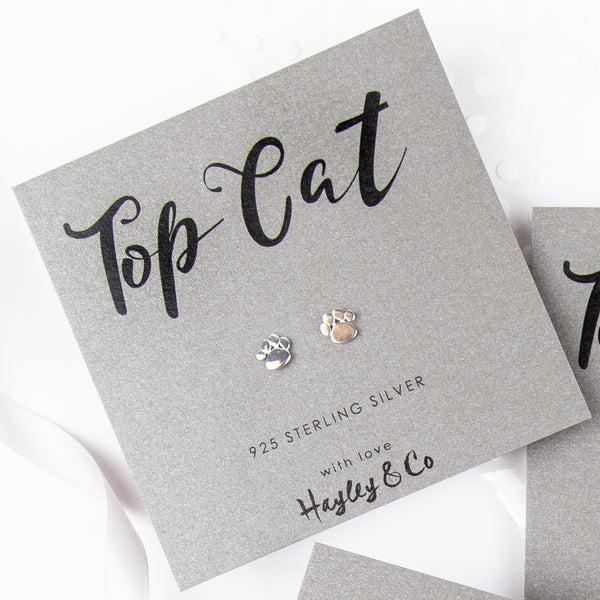 Top Cat Sterling Silver Earrings
