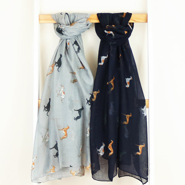 Whippet Print Scarf