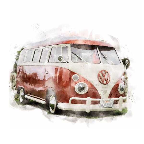 VW Campervan Personalised Portrait