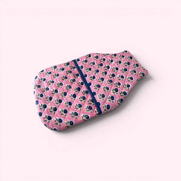 Hot Water Bottle Cover - Pink Flower Print