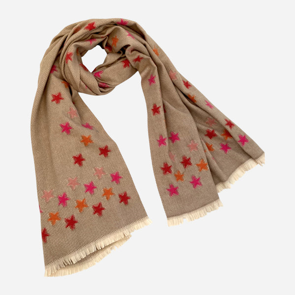 Herringbone Star Pattern Supersoft Winter Scarf