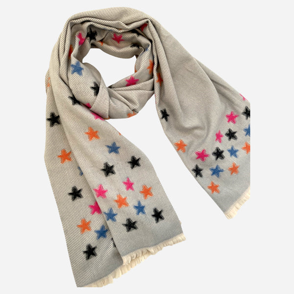 Herringbone Star Pattern Supersoft Winter Scarf