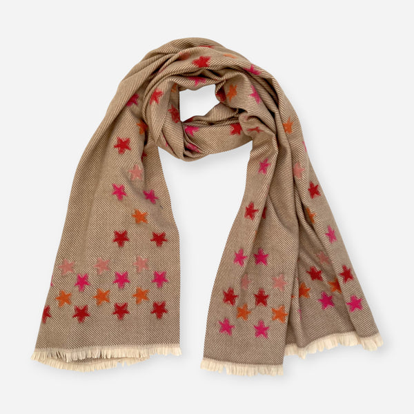 Herringbone Star Pattern Supersoft Winter Scarf