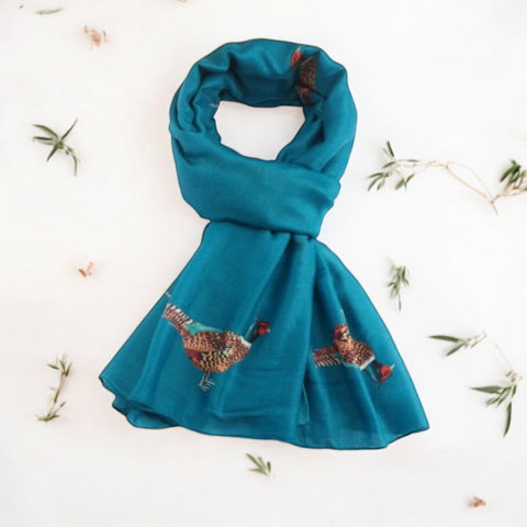 Pheasant Print Scarf