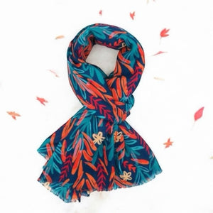 Autumn Leaf Print Scarf