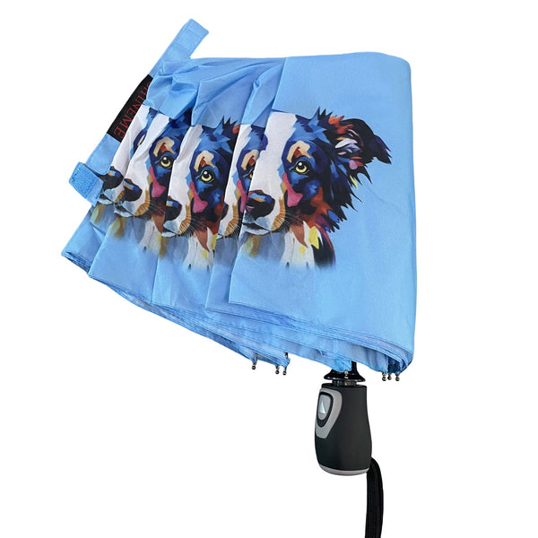 Border Collie Dog Print Umbrella