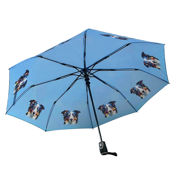 Border Collie Dog Print Umbrella