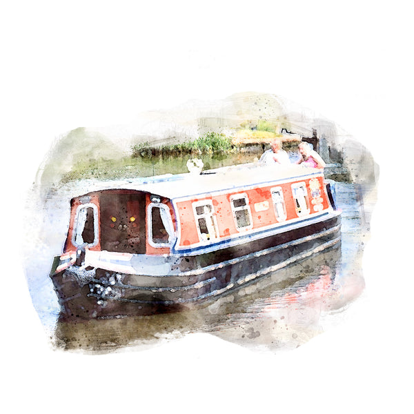 Canal Barge Personalised Print