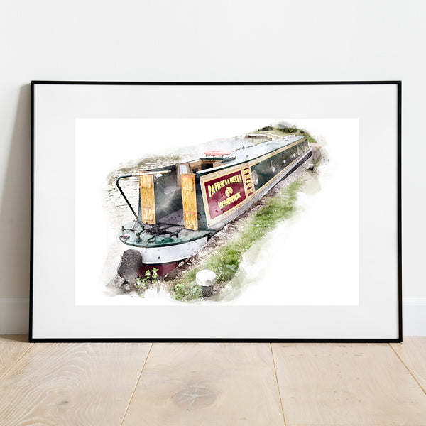 Canal Barge Personalised Print