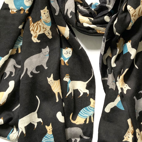 Cat Print Scarf