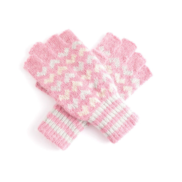 Fingerless Love Heart Gloves