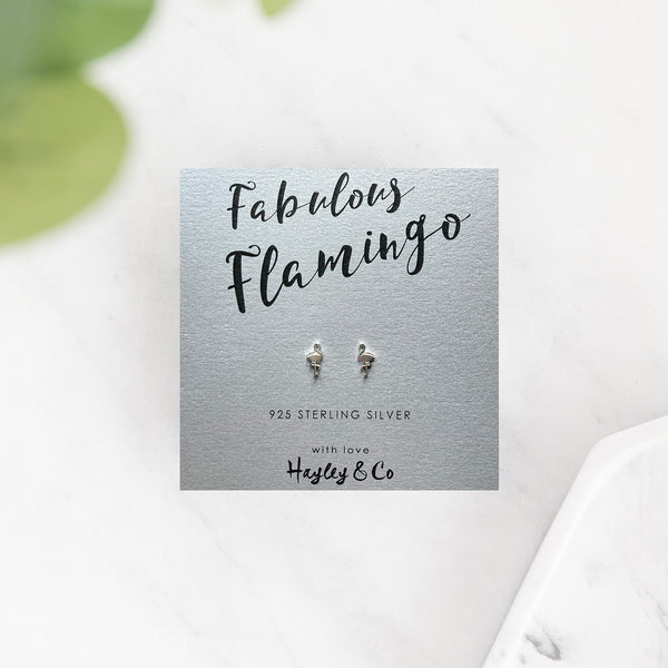 Fabulous Flamingo Sterling Silver Earrings