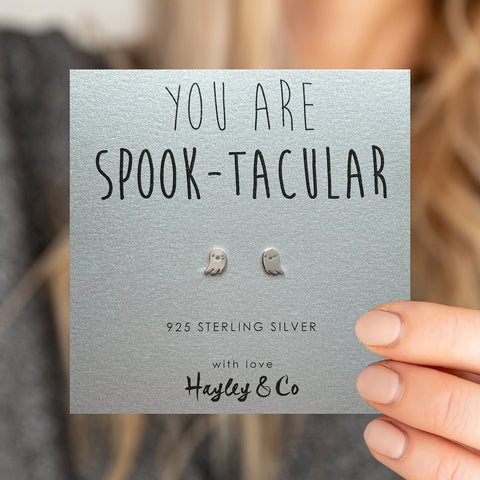 Halloween Ghost Sterling Silver Earrings