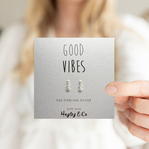 Good Vibes Guitar Sterling Silver Earrings