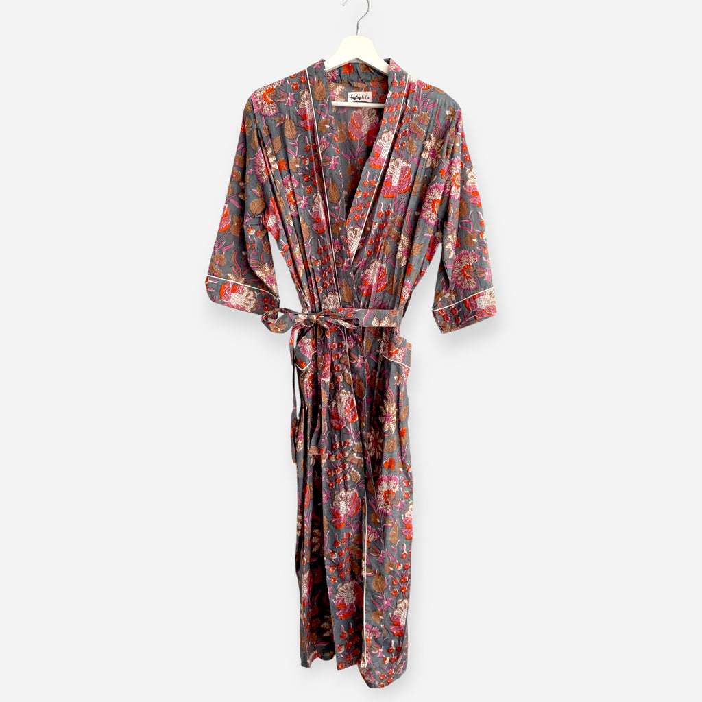 grey and pink dressing gown Dressing Gown