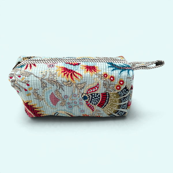 Hair Tool Bag - Quilted Cotton Dyson Airwrap / Hair tool storage bag - Blue Floral