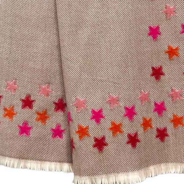 Herringbone Star Pattern Supersoft Winter Scarf