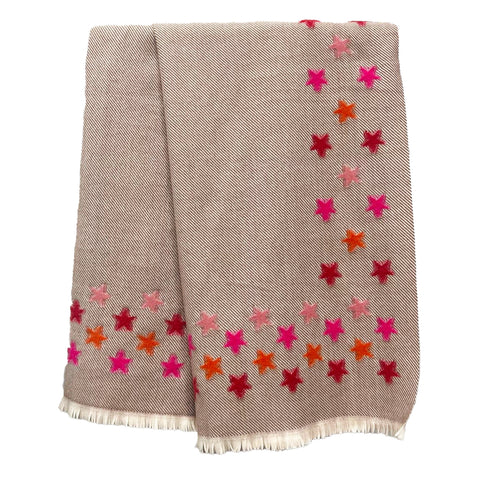 Herringbone Star Pattern Supersoft Winter Scarf