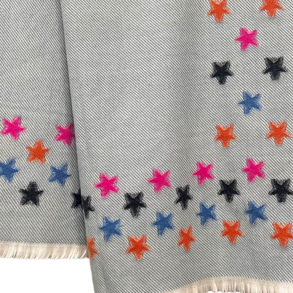 Herringbone Star Pattern Supersoft Winter Scarf